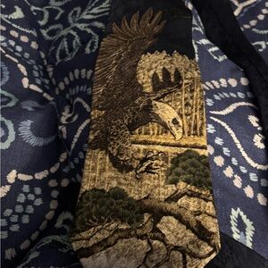 Elegant Eagle Design Tie